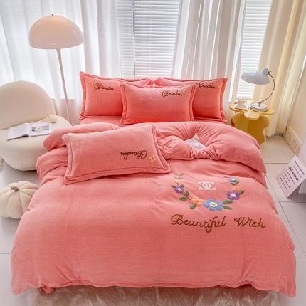 91家纺网 家纺一手货源 找家纺 （总）云锦2022新款肌理纹高克重200克牛奶绒毛巾绣四件套