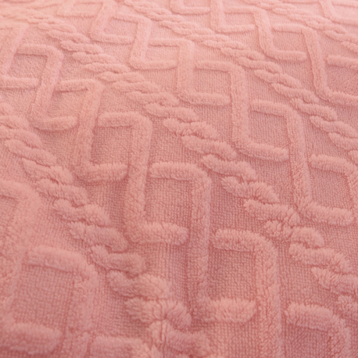 91家纺网 家纺一手货源 找家纺 绒兔兔 2022新款秋冬舒棉绒韩版床裙床单四件套 玫瑰粉