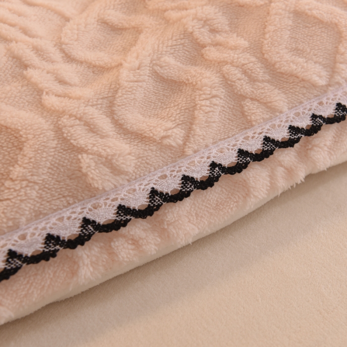 91家纺网 家纺一手货源 找家纺 绒兔兔 2022新款秋冬舒棉绒韩版床裙床单四件套 樱花粉