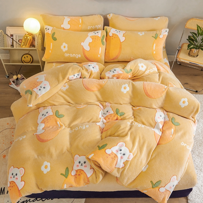 91家纺网 家纺一手货源 找家纺 （总）被多多 2022新款高克重雪花绒印花被套