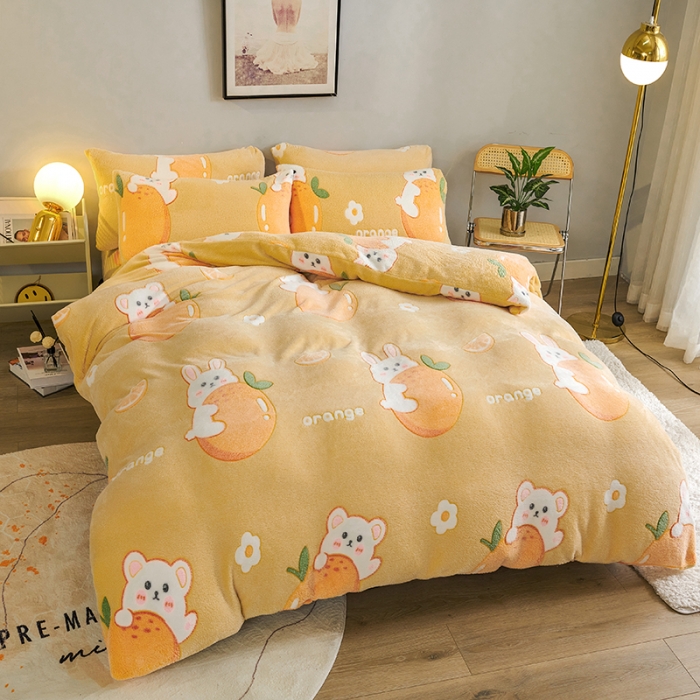 91家纺网 家纺一手货源 找家纺 （总）被多多 2022新款高克重雪花绒印花被套