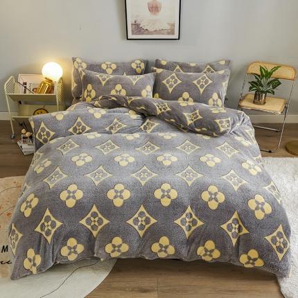被多多 2022新款雪花绒印花被套 四叶草