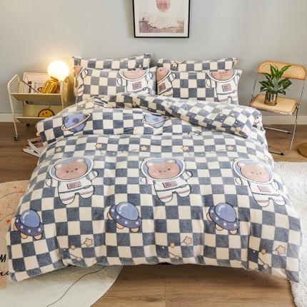 被多多 2022新款雪花绒印花被套 太空漫游