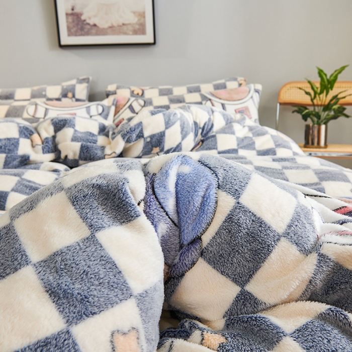 91家纺网 家纺一手货源 找家纺 被多多 2022新款雪花绒印花被套 太空漫游