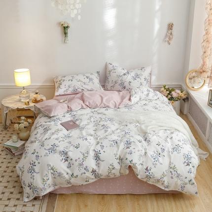 91家纺网 家纺一手货源 找家纺 （总）沐棉 2022新款全棉13370印花四件套直播爆款