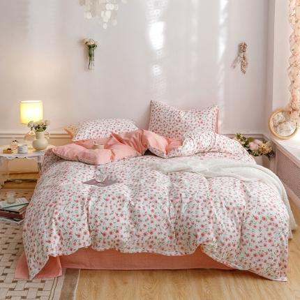 91家纺网 家纺一手货源 找家纺 （总）沐棉 2022新款全棉13370印花四件套直播爆款