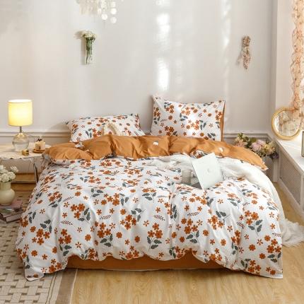 沐棉 2022新款全棉13370印花四件套直播爆款 暗香