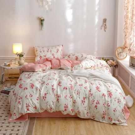 沐棉 2022新款全棉13370印花四件套直播爆款 高雅