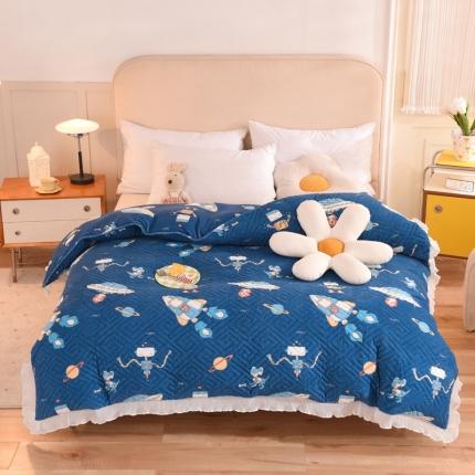 91家纺网 家纺一手货源 找家纺 （总）2025新款印花夹棉牛奶绒单品四件套 单品被套可定制任何尺寸