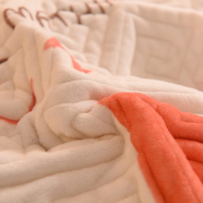 91家纺网 家纺一手货源 找家纺 2025新款牛奶绒印花夹棉花边 单品被套 校园女孩