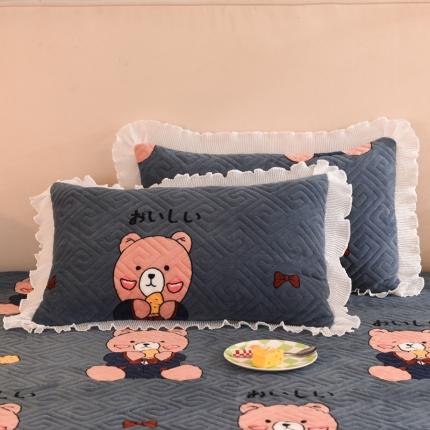 91家纺网 家纺一手货源 找家纺 （总）甜之梦 2025新款牛奶绒印花夹棉花边系列单品枕套