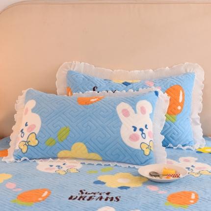 （总）甜之梦 2025新款牛奶绒印花夹棉花边系列单品枕套