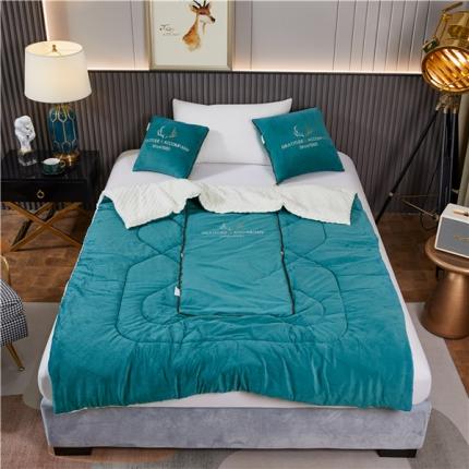 91家纺网 家纺一手货源 找家纺 （总）翰轩家居 2022新款水晶绒绣花抱枕被系列-祥禄