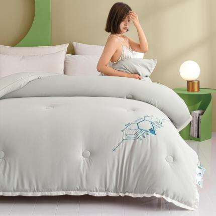 91家纺网 家纺一手货源 找家纺 梦镜 2025石墨烯自发热小黑被芯冬被子 灰色