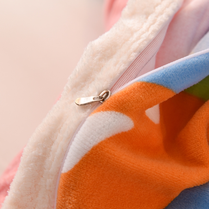 91家纺网 家纺一手货源 找家纺 甜之梦 2025新款多功能泥点绒印花加厚被套毛毯 爱心萌兔