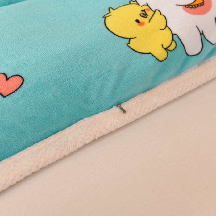 91家纺网 家纺一手货源 找家纺 甜之梦 2025新款多功能泥点绒印花加厚被套毛毯 乖乖熊