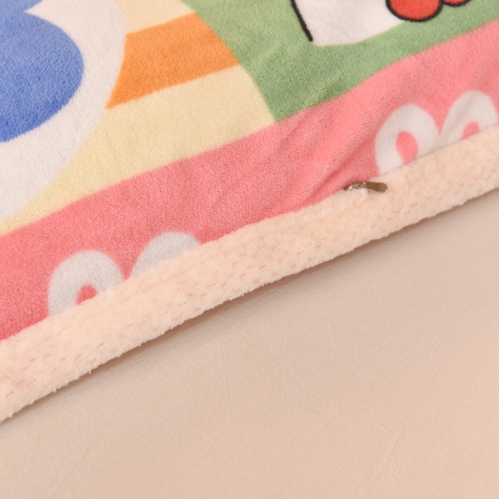 91家纺网 家纺一手货源 找家纺 甜之梦 2025新款多功能泥点绒印花加厚被套毛毯 萌宠跳跳