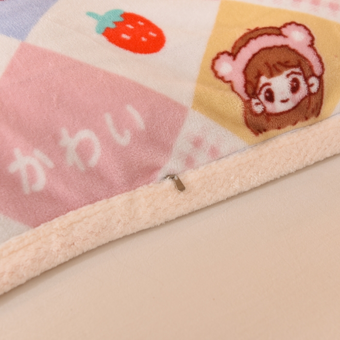 91家纺网 家纺一手货源 找家纺 甜之梦 2025新款多功能泥点绒印花加厚被套毛毯 诗雨恋人