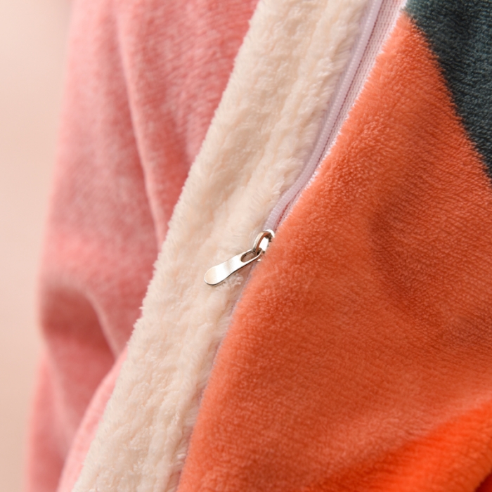 91家纺网 家纺一手货源 找家纺 甜之梦 2025新款多功能泥点绒印花加厚被套毛毯 校园女孩