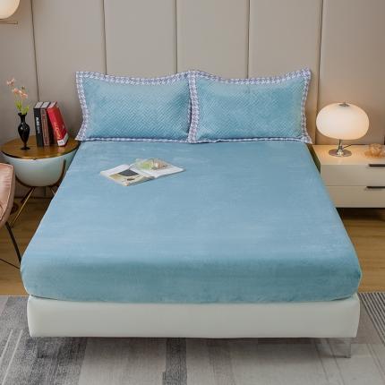 91家纺网 家纺一手货源 找家纺 （总）羋多 2023新款素色牛奶绒床笠