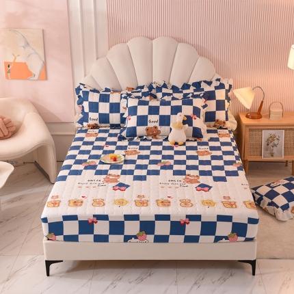 91家纺网 家纺一手货源 找家纺 总甜之梦2025全棉夹棉防滑抗菌床笠定制任何尺寸可接缺角异型