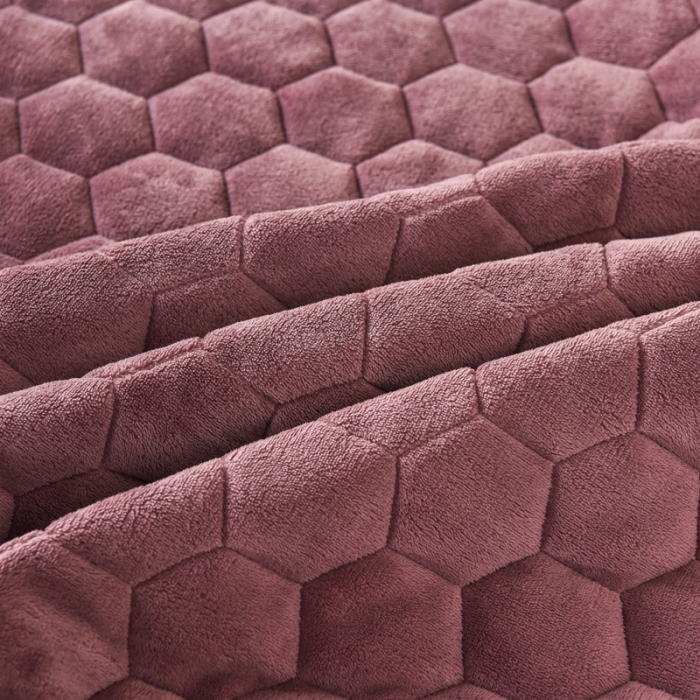 91家纺网 家纺一手货源 找家纺 情煊 2022新款牛奶绒印花单品夹棉床笠 纯紫