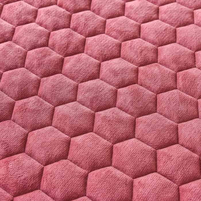 91家纺网 家纺一手货源 找家纺 情煊 2022新款牛奶绒印花单品夹棉床笠 豆沙