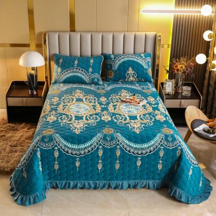 91家纺网 家纺一手货源 找家纺 （总）情煊家纺 2022新款牛奶绒夹棉床盖印花单品