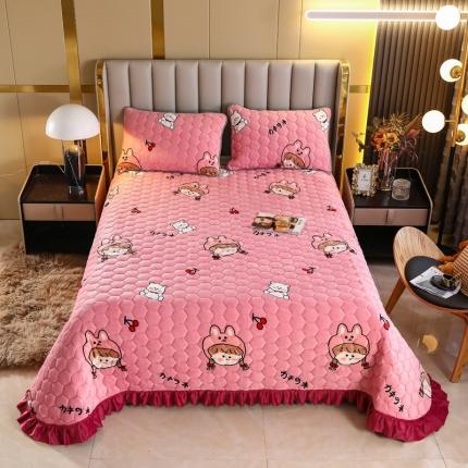 91家纺网 家纺一手货源 找家纺 （总）情煊家纺 2022新款牛奶绒夹棉床盖印花单品