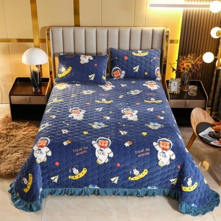 91家纺网 家纺一手货源 找家纺 （总）情煊家纺 2022新款牛奶绒夹棉床盖印花单品