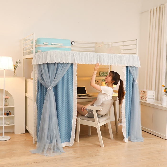 91家纺网 家纺一手货源 找家纺 迪凡保罗 2022新款C19铝合金导轨学生桌帘 阳光深蓝