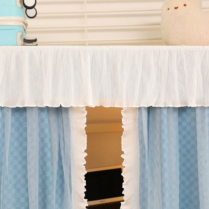 91家纺网 家纺一手货源 找家纺 迪凡保罗 2022新款C19铝合金导轨学生桌帘 阳光深蓝