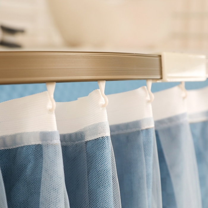 91家纺网 家纺一手货源 找家纺 迪凡保罗 2022新款C19铝合金导轨学生桌帘 阳光深蓝