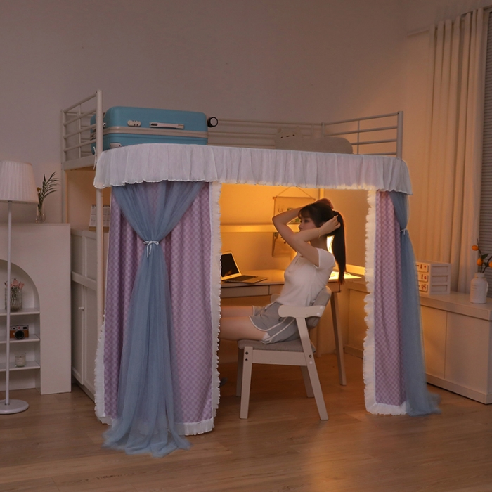 91家纺网 家纺一手货源 找家纺 迪凡保罗 2022新款C19铝合金导轨学生桌帘 阳光豆沙