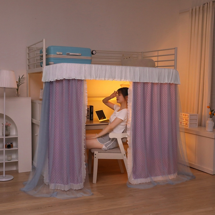 91家纺网 家纺一手货源 找家纺 迪凡保罗 2022新款C19铝合金导轨学生桌帘 阳光豆沙