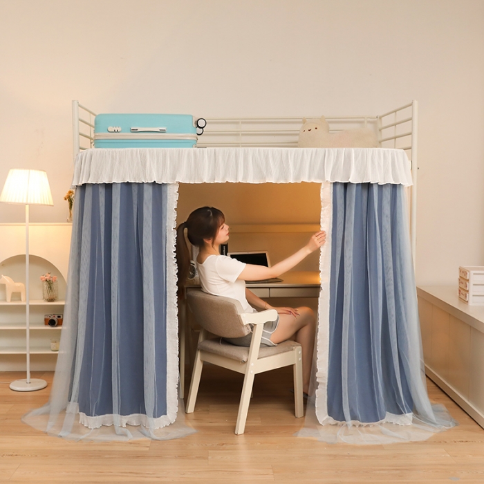 91家纺网 家纺一手货源 找家纺 迪凡保罗 2022新款C19铝合金导轨学生桌帘 阳光藏青