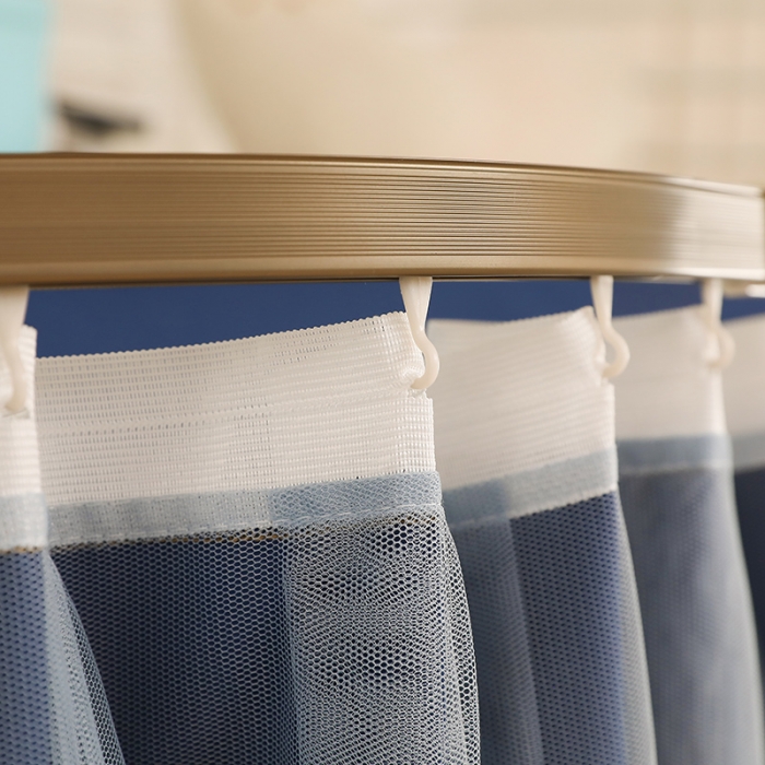 91家纺网 家纺一手货源 找家纺 迪凡保罗 2022新款C19铝合金导轨学生桌帘 阳光藏青