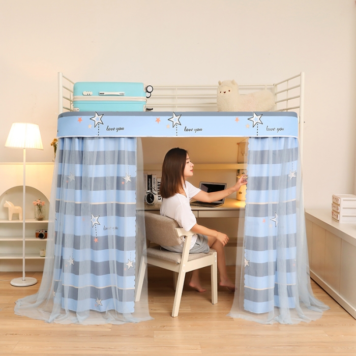 91家纺网 家纺一手货源 找家纺 迪凡保罗 2022新款C20铝合金导轨学生桌帘 魔法之旅 兰