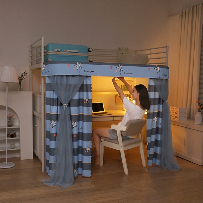 91家纺网 家纺一手货源 找家纺 迪凡保罗 2022新款C20铝合金导轨学生桌帘 魔法之旅 兰