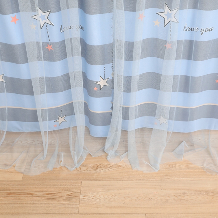 91家纺网 家纺一手货源 找家纺 迪凡保罗 2022新款C20铝合金导轨学生桌帘 魔法之旅 兰