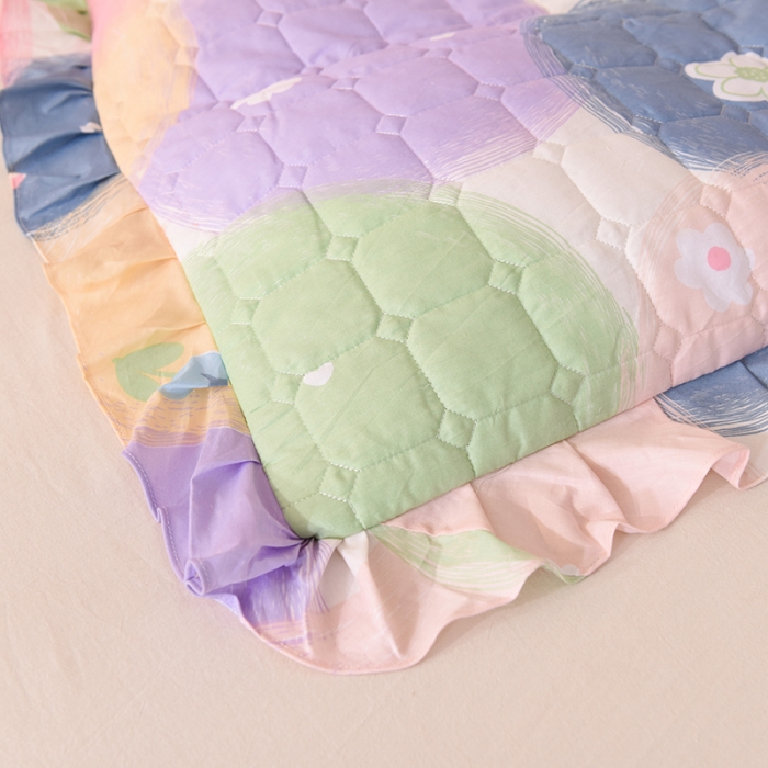 91家纺网 家纺一手货源 找家纺 甜之梦 2025新款全棉印花夹棉抗菌被套 魔法花园