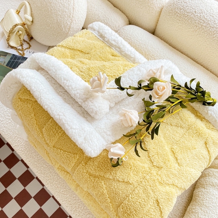 91家纺网 家纺一手货源 找家纺 呗旺鹿新A类双面塔芙绒羊羔绒毛毯办公室午睡盖毯子直播 格调