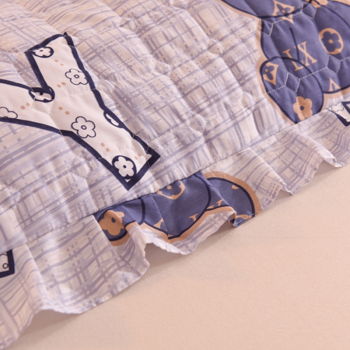 91家纺网 家纺一手货源 找家纺 甜之梦 2025新款全棉印花夹棉抗菌被套 快乐维尼