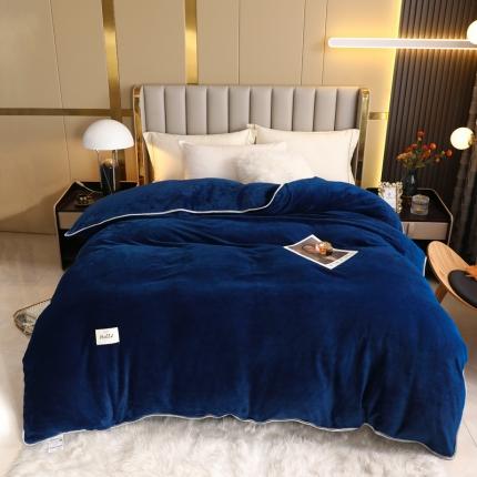 91家纺网 家纺一手货源 找家纺 （总）情煊家纺 2023新款220克纯色牛奶绒单被套定制248*248