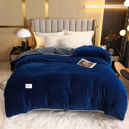 91家纺网 家纺一手货源 找家纺 （总）情煊家纺 2023新款220克纯色牛奶绒单被套定制248*248