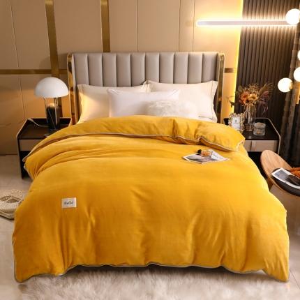 91家纺网 家纺一手货源 找家纺 （总）情煊家纺 2023新款220克纯色牛奶绒单被套定制248*248