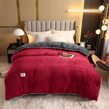 91家纺网 家纺一手货源 找家纺 （总）情煊家纺 2023新款220克纯色牛奶绒单被套定制248*248