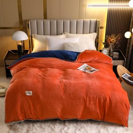 91家纺网 家纺一手货源 找家纺 （总）情煊家纺 2023新款220克纯色牛奶绒单被套定制248*248