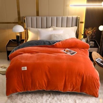 91家纺网 家纺一手货源 找家纺 （总）情煊家纺 2023新款220克纯色牛奶绒单被套定制248*248