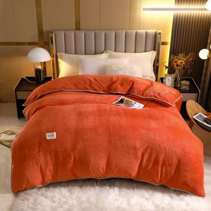 91家纺网 家纺一手货源 找家纺 （总）情煊家纺 2023新款220克纯色牛奶绒单被套定制248*248